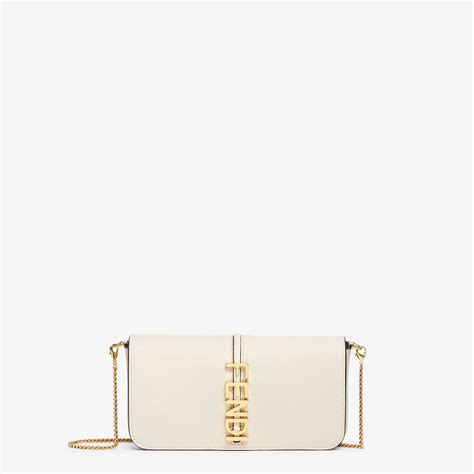 fendi leather wallet|fendi wallet on chain white.